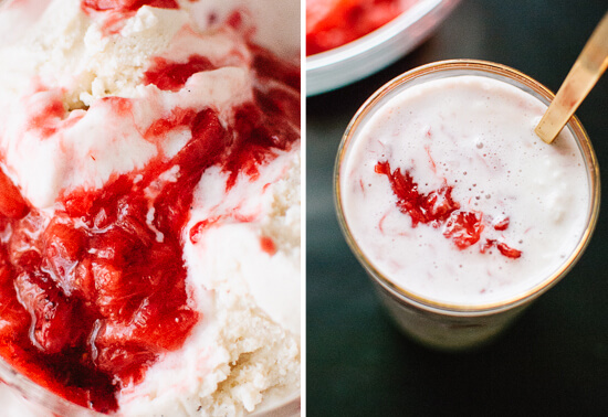 strawberry rhubarb ice cream