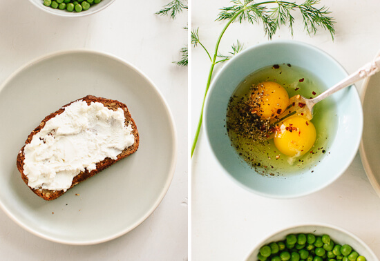 goat cheese on toast