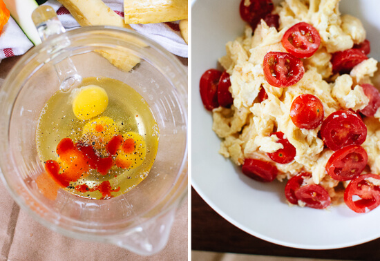 scrambled eggs with tomatoes