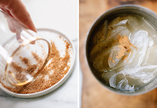 Spiced margarita ingredients