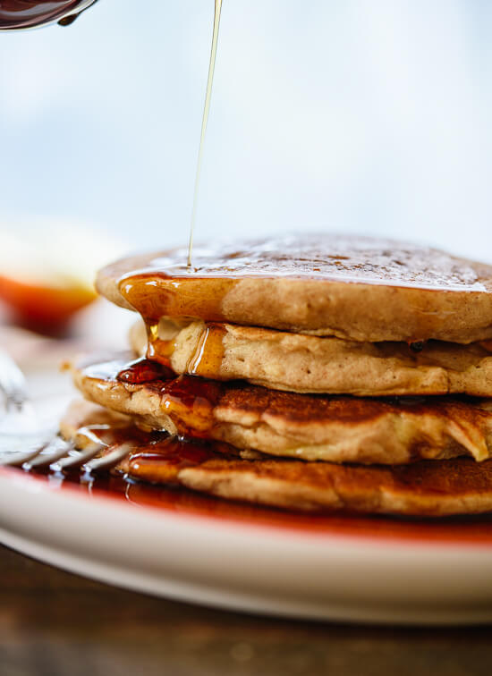Fluffy gluten-free apple pancakes - cookieandkate.com
