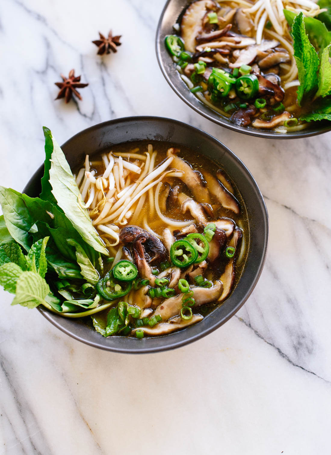 Portobello mushroom and poblano pepper fajitas homemade vegetarian pho