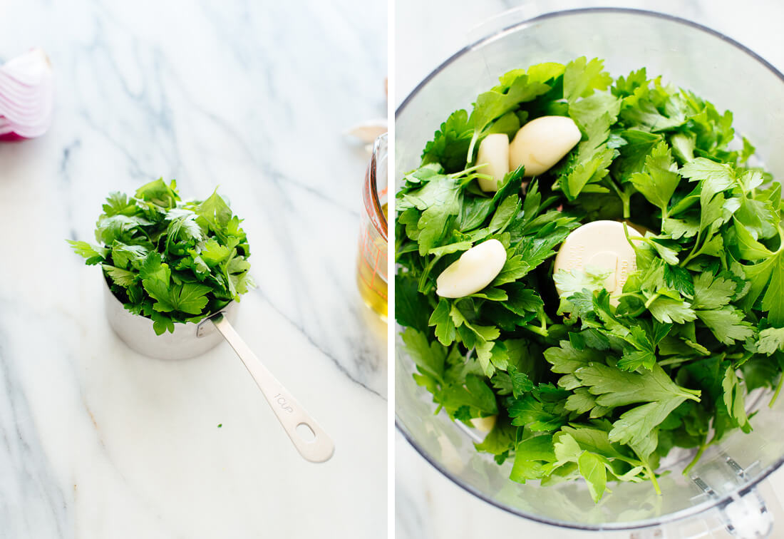parsley and garlic