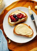cashew butter on toast