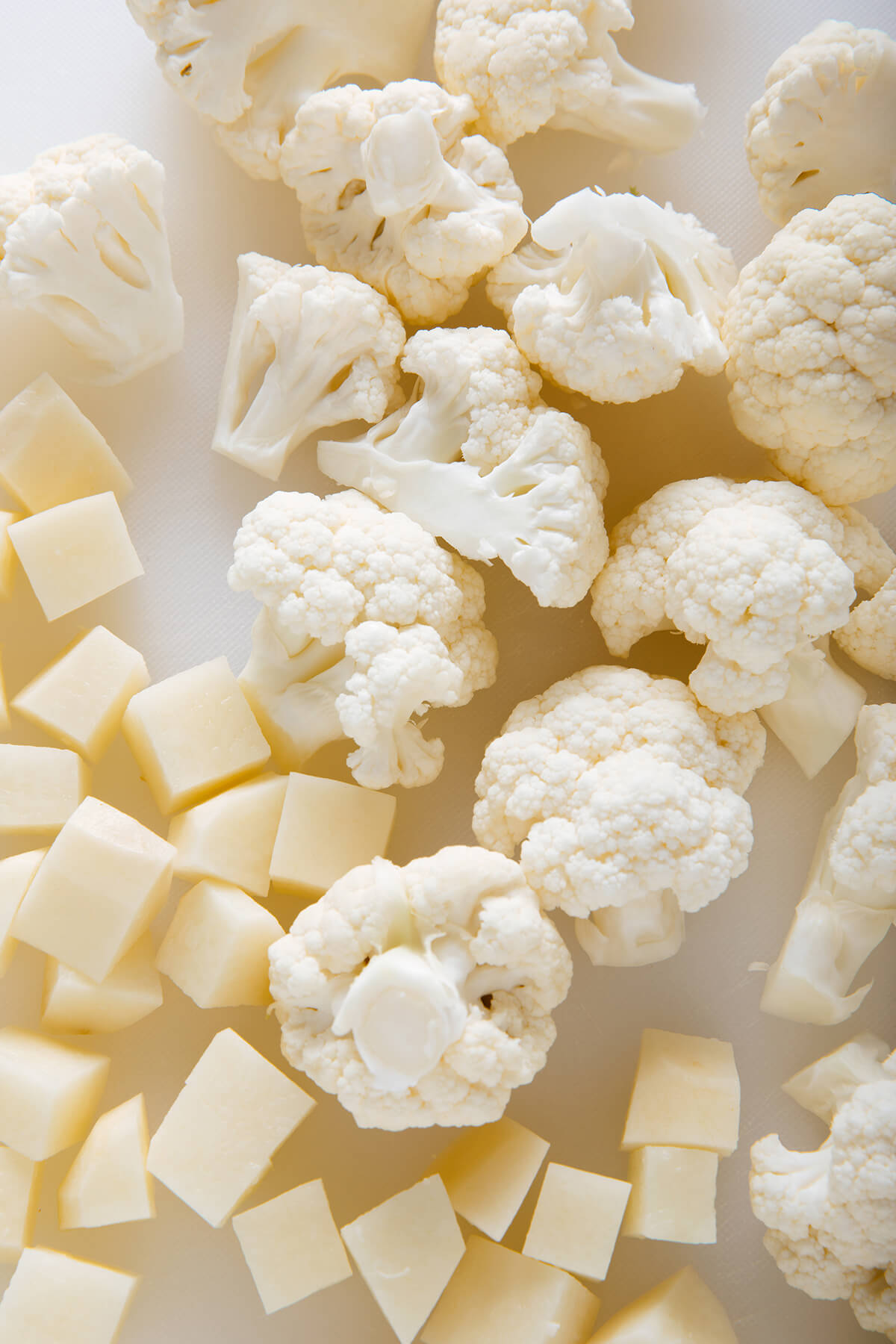 sliced cauliflower and potato