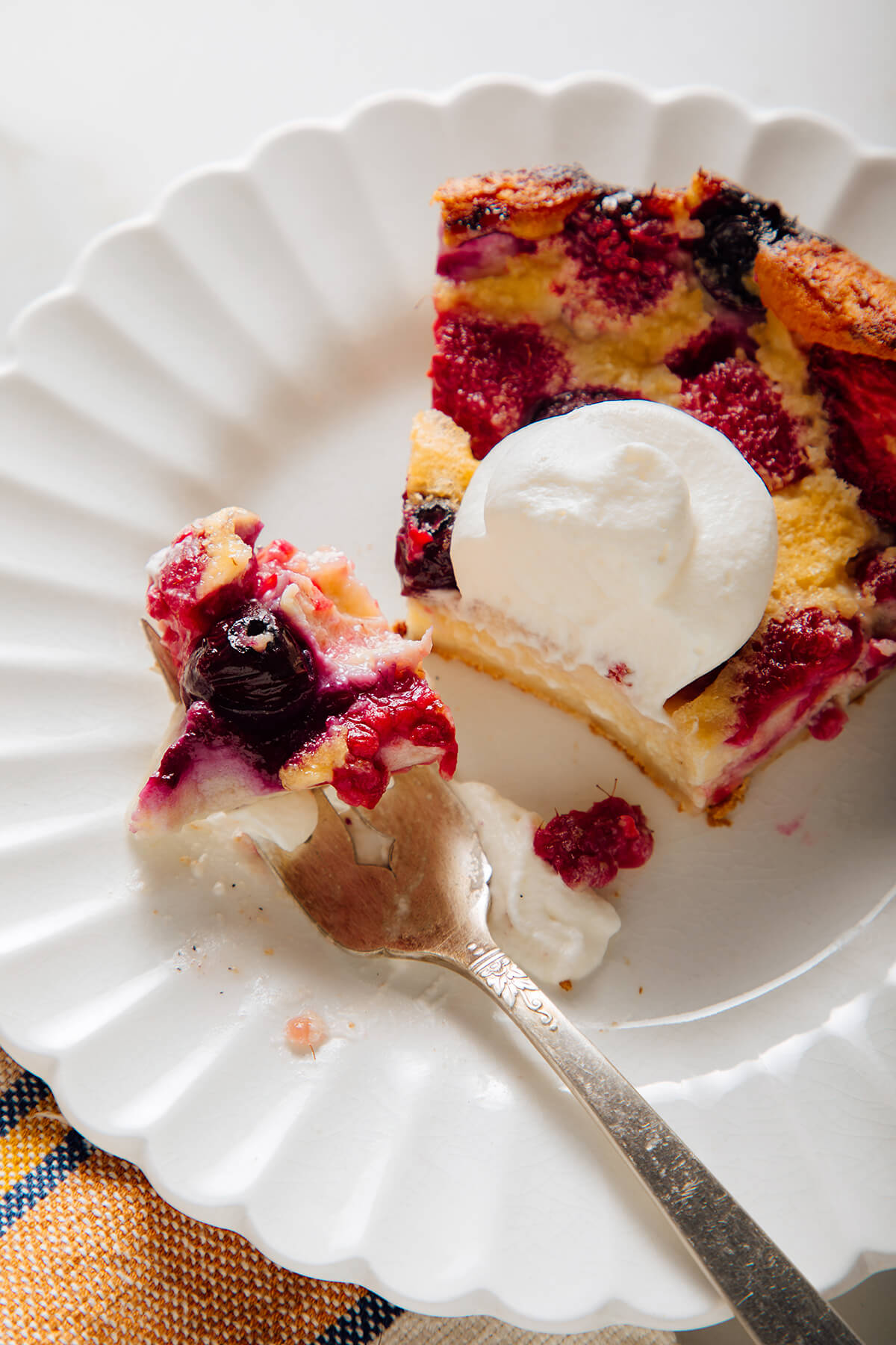 slice of clafoutis
